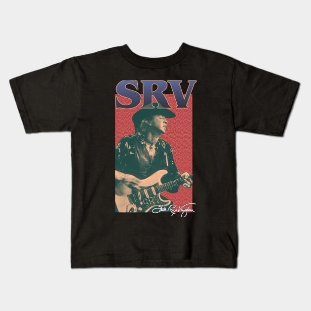 Stevie Ray Vaughan Kids T-Shirt by gwpxstore